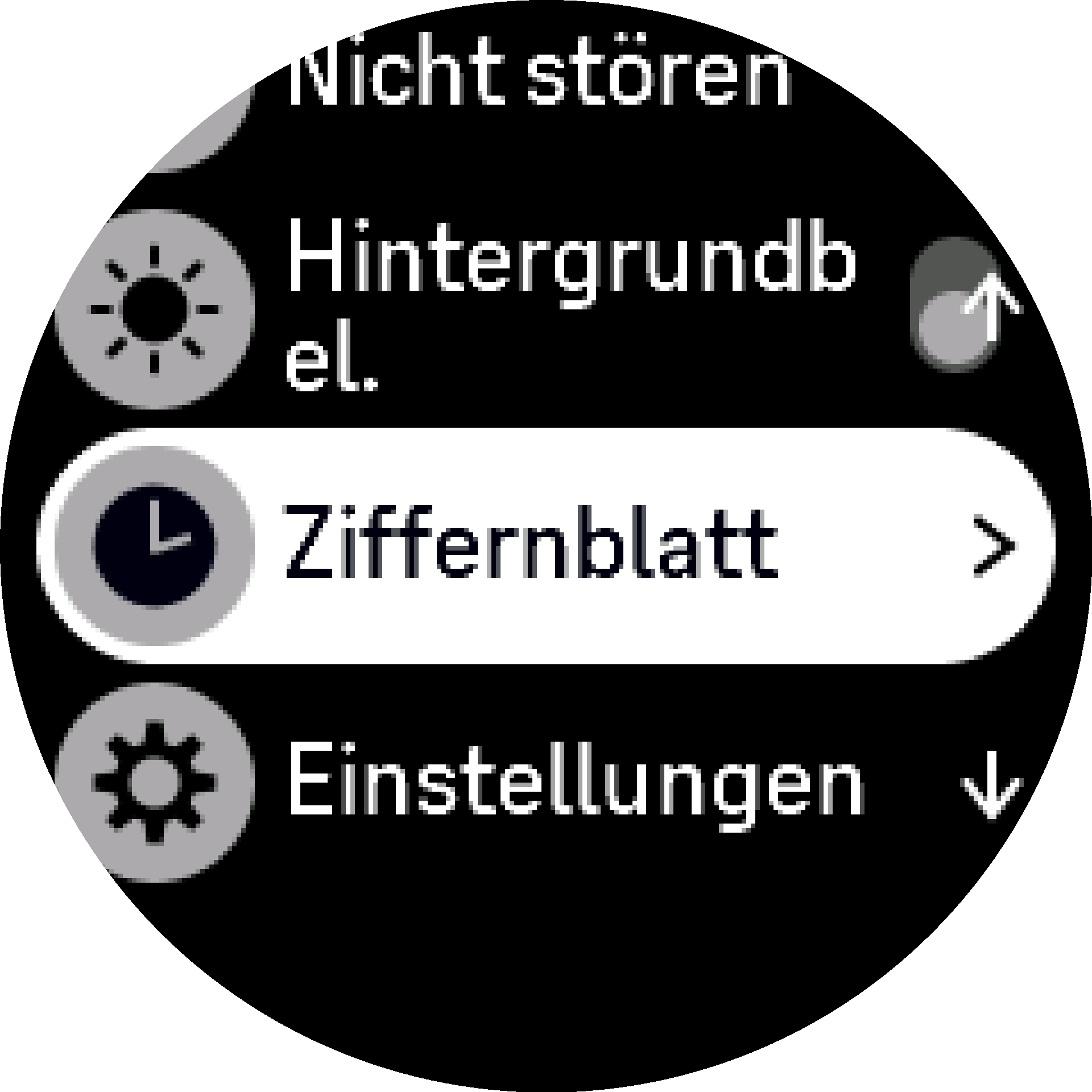Zifferblatteinstellung S9PP