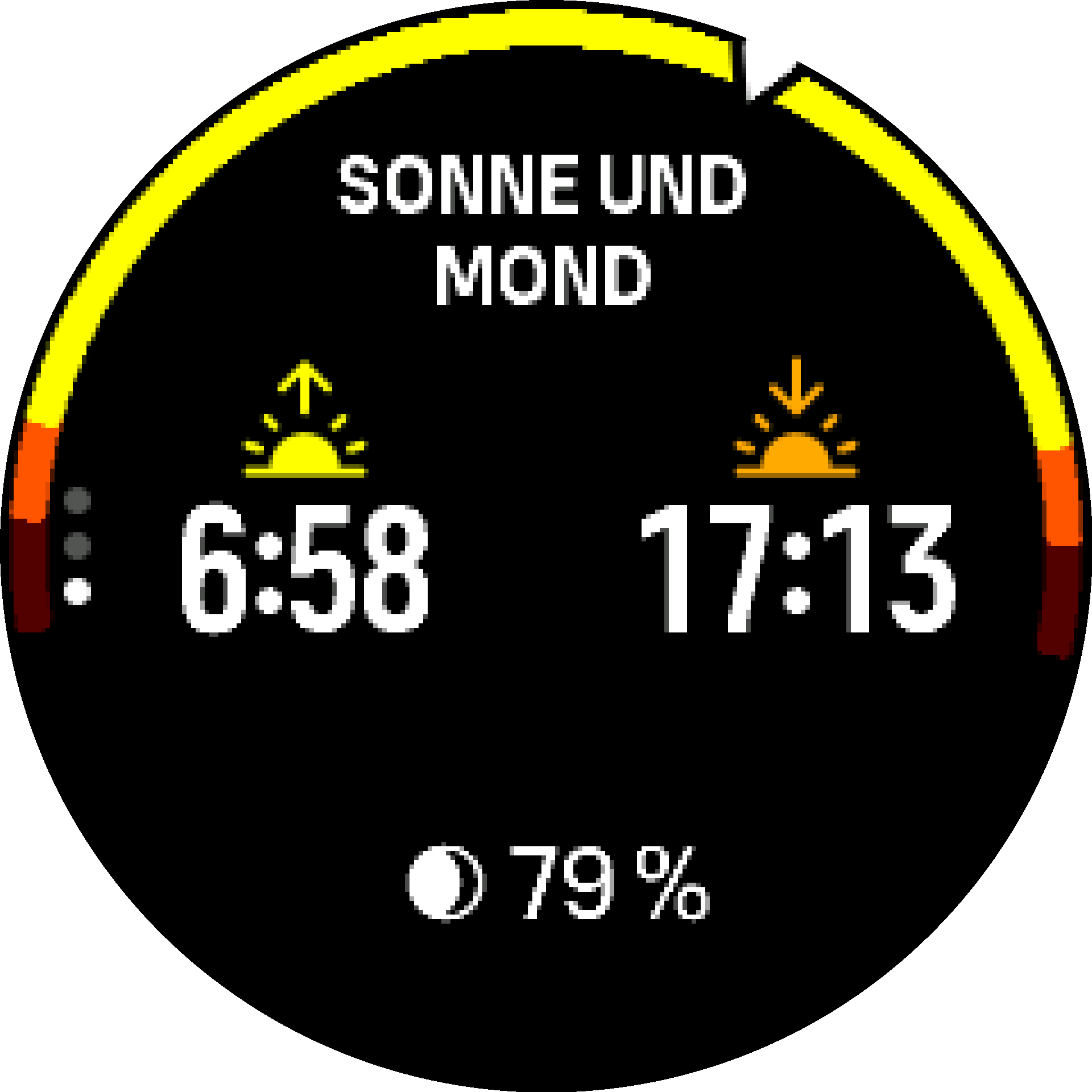 Outdoor-Widget Sonnenaufgang/-untergang