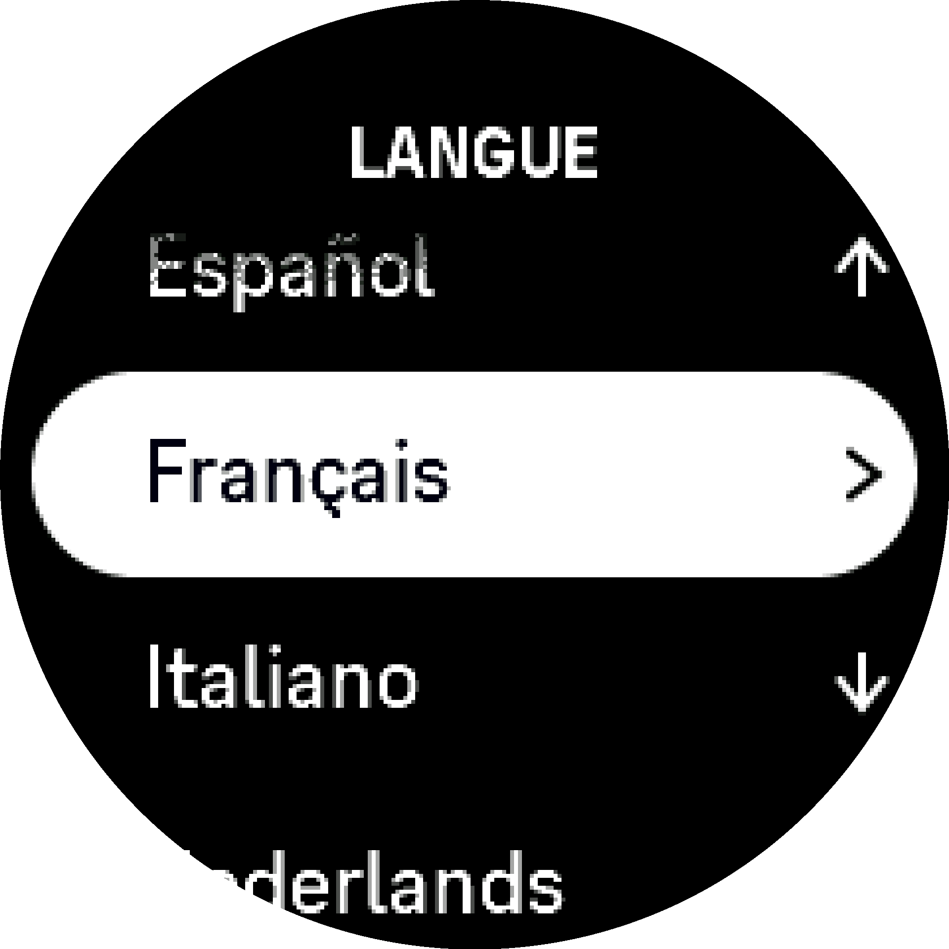 Choisir la langue S9PP