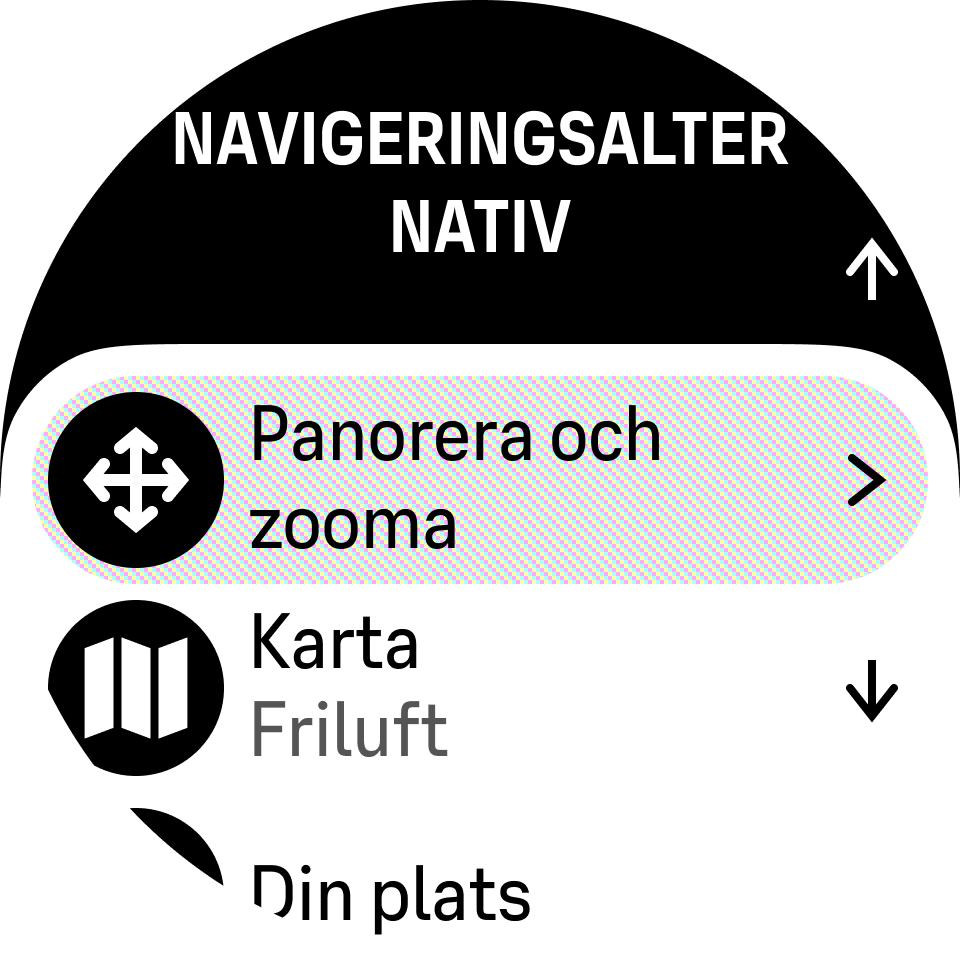 navigeringsalternativ Orca