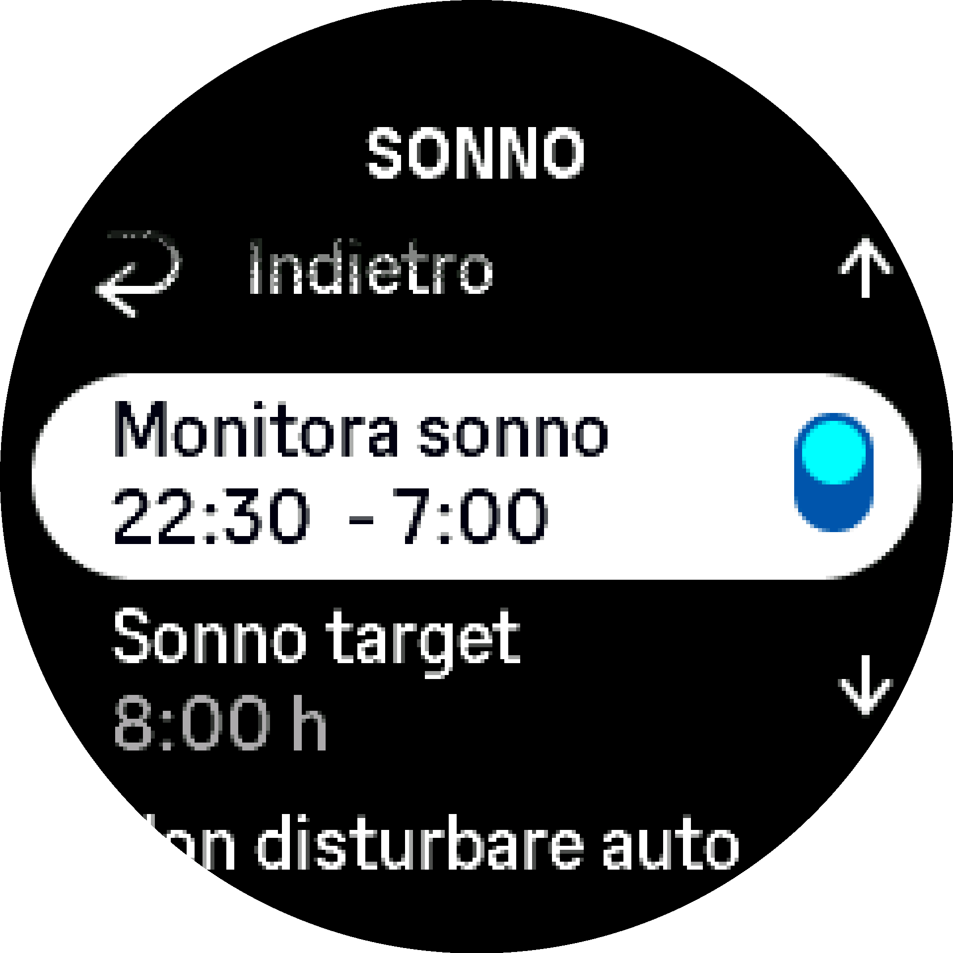 Monitoraggio sonno