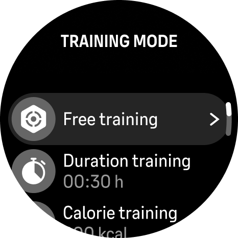 training mode