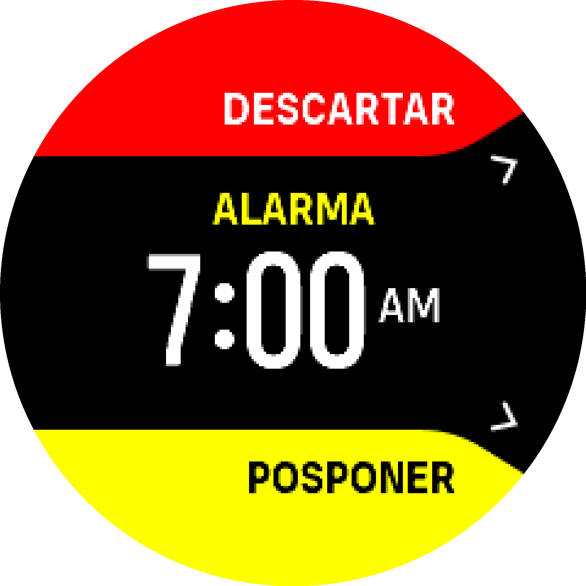 Descartar alarma con posponer S9PP