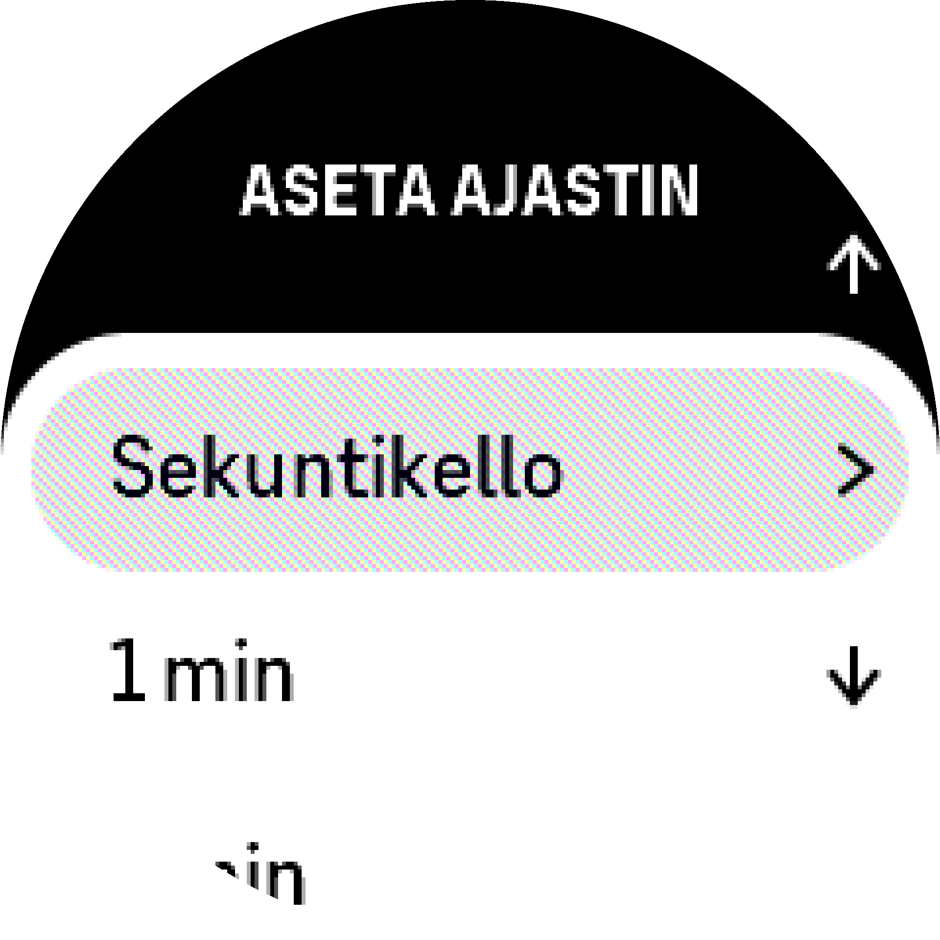 Ajastin-widgetin valinnat