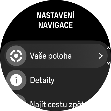 možnosti navigace Race