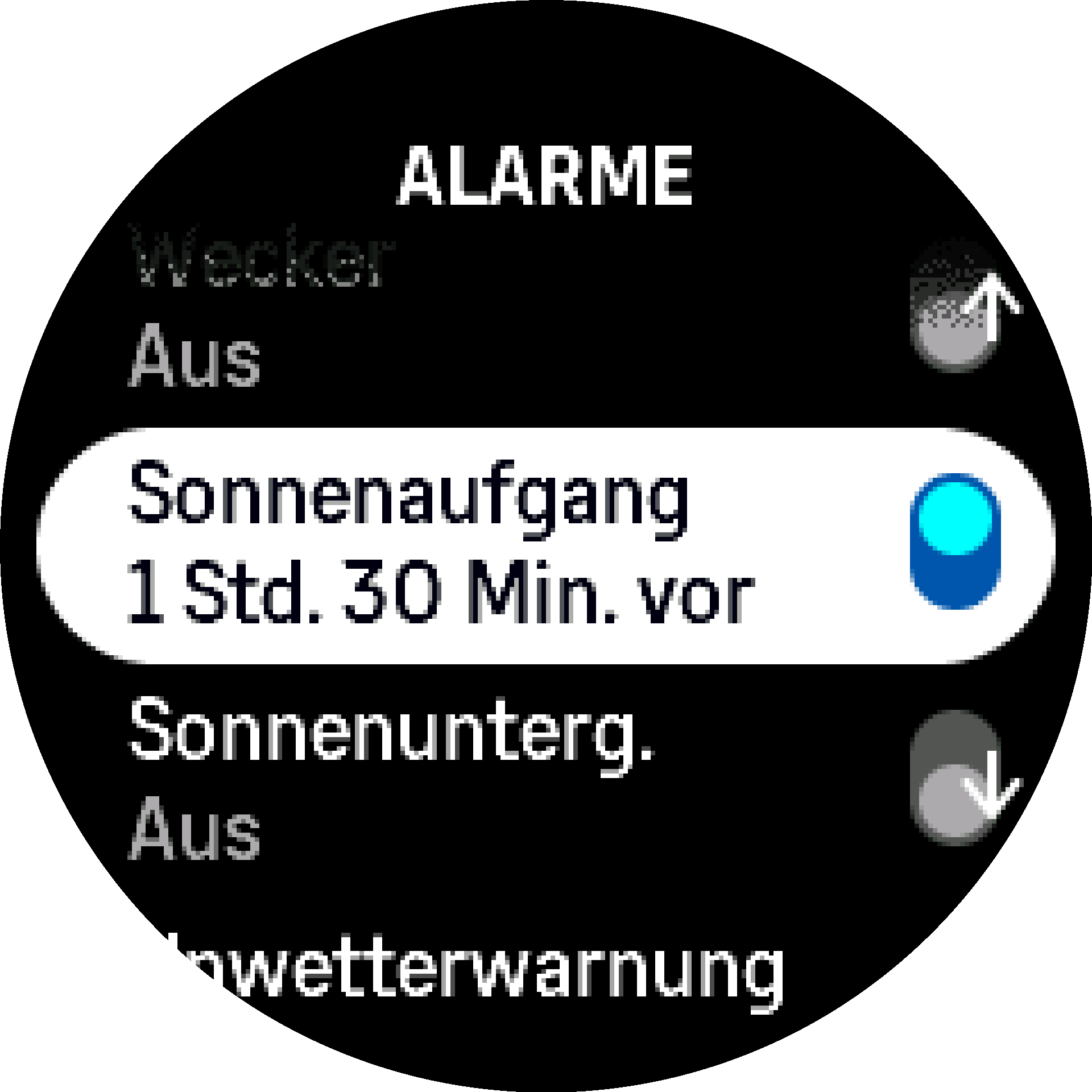 Sonnenaufgang/-untergangsalarm Schalter S9PP