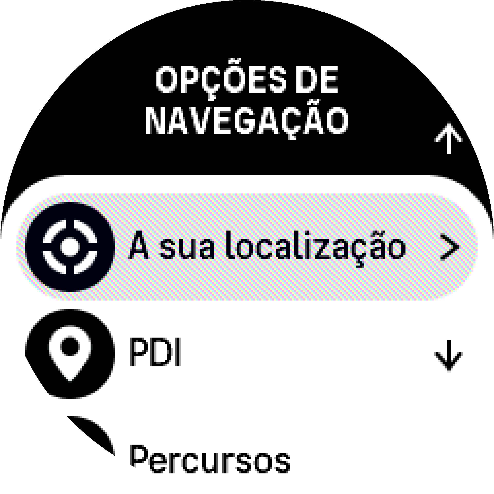 BússolaWidgetOpções