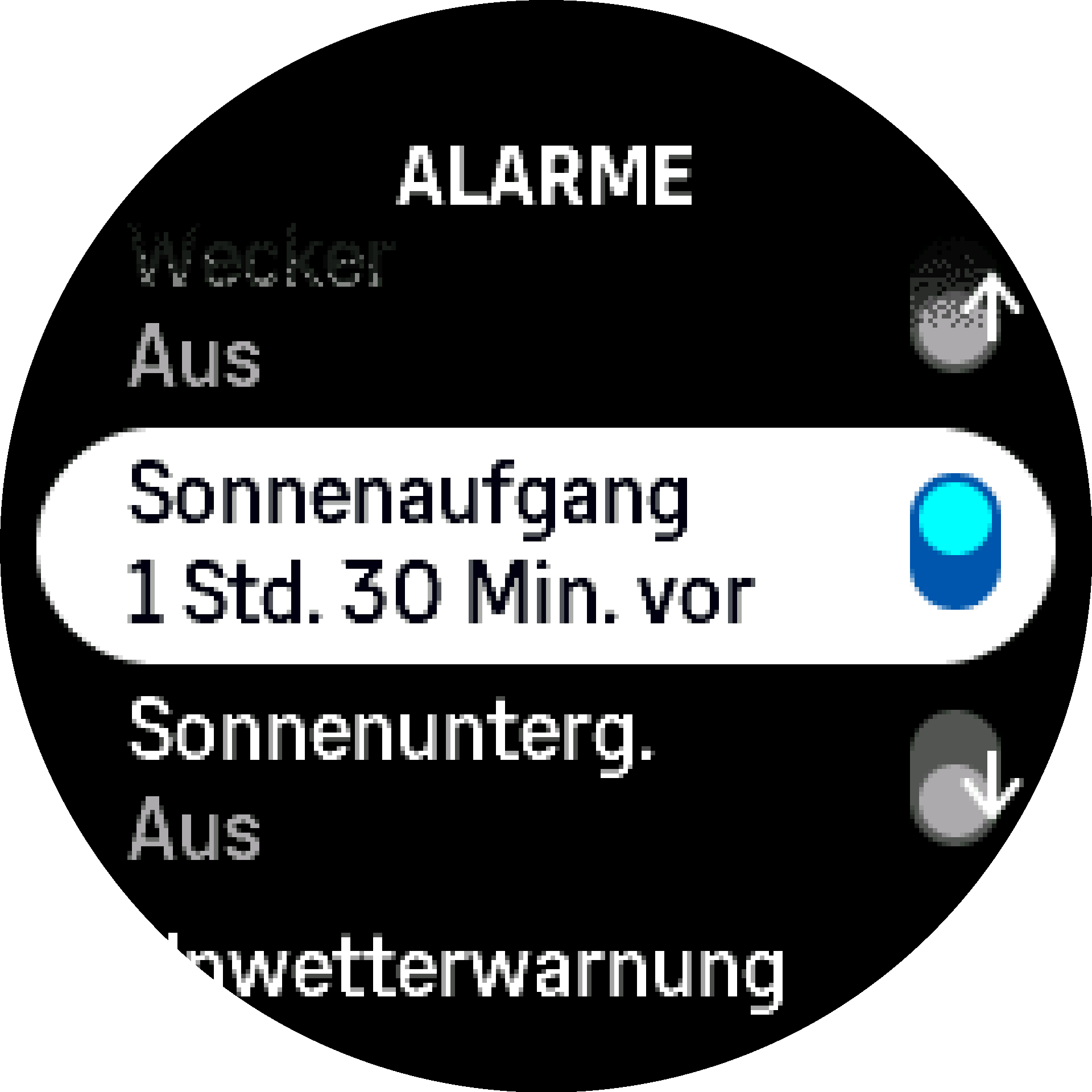 Sonnenaufgang/-untergangsalarm Schalter S9PP