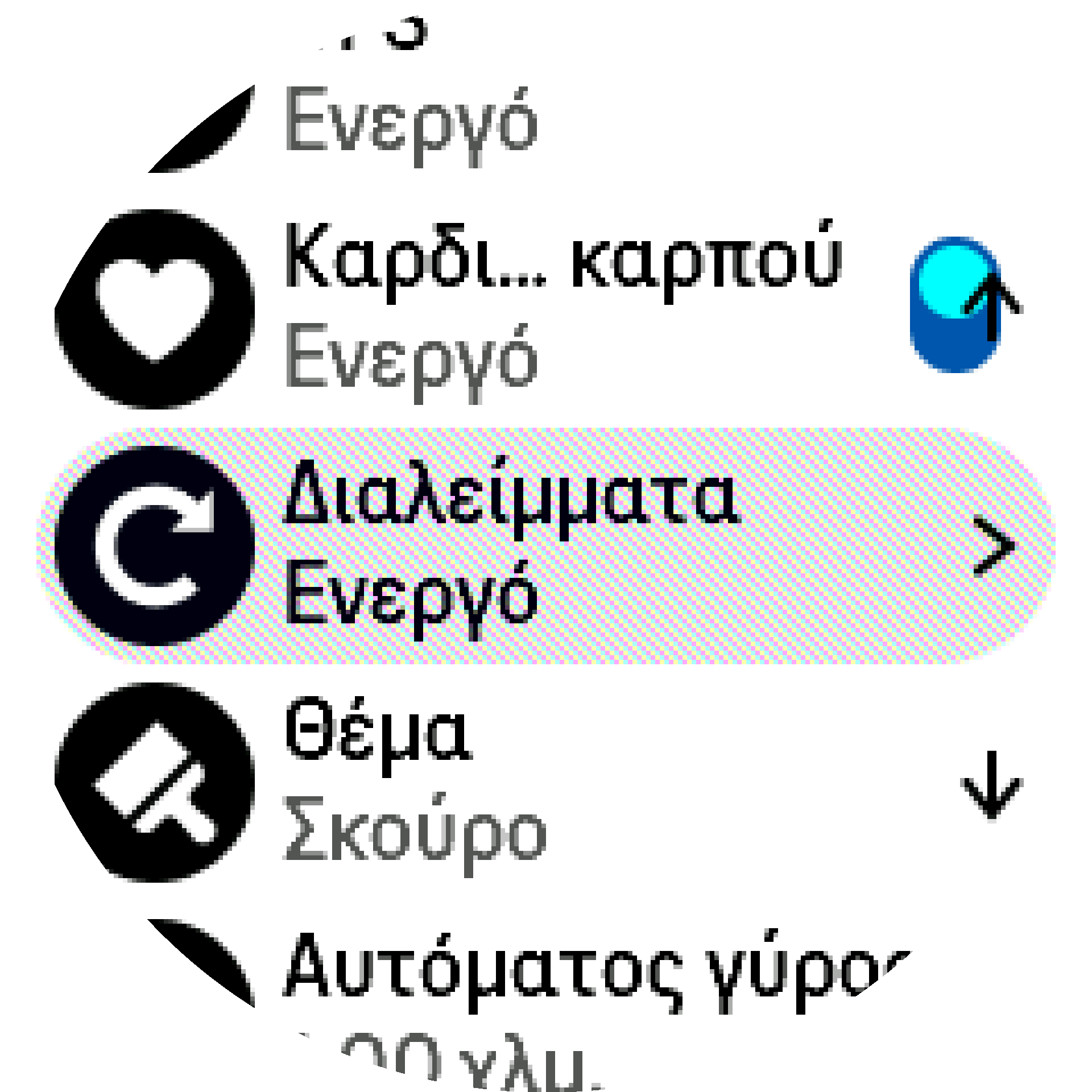 Ρυθμίσεις προπόνησης με διαλείμματα S9PP