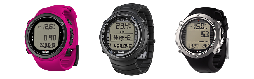 Suunto D4i Novo Pink, Suunto DX Black Titanium, Suunto D6i Novo Stone