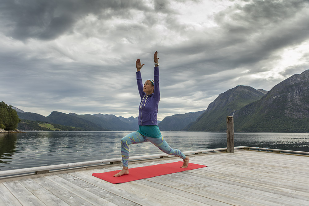 "When I make the time for yoga I really feel good," says Emelie. (Image by Matti Bernitz)